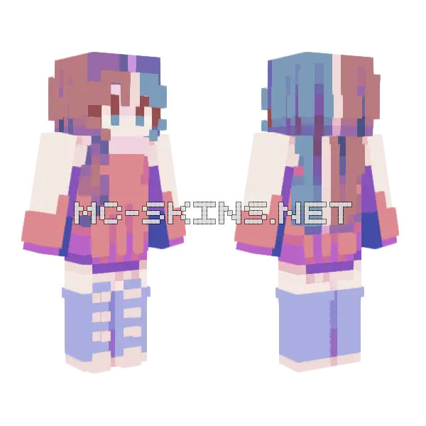 Patriotic Girl Minecraft skin, front and back