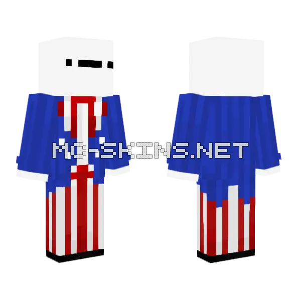 Patriotic Sebbed Minecraft skin, front and back