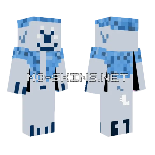 Paul The Polarbear Minecraft skin, front and back