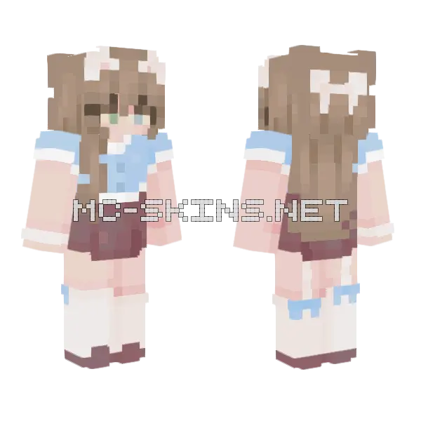 Pawrce Girl Minecraft skin, front and back