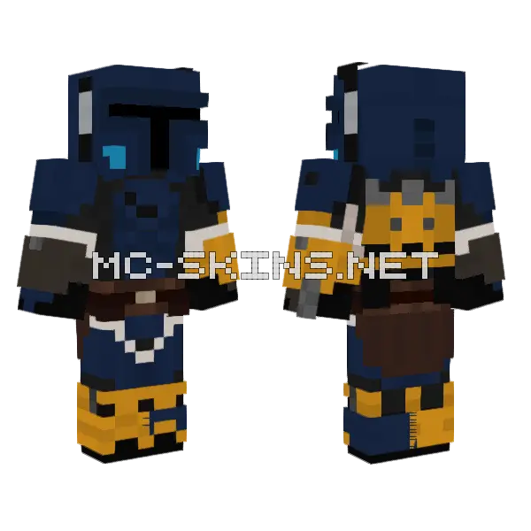 Paz Vizsla The Mandalorian Minecraft skin, front and back