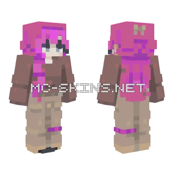 PB J Minecraft skin, front and back