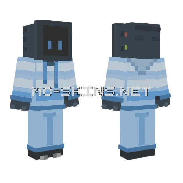 PC Head Casual Minecraft skin, front and back
