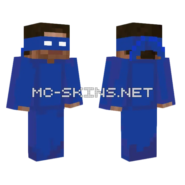 Pce Blue Minecraft skin, front and back