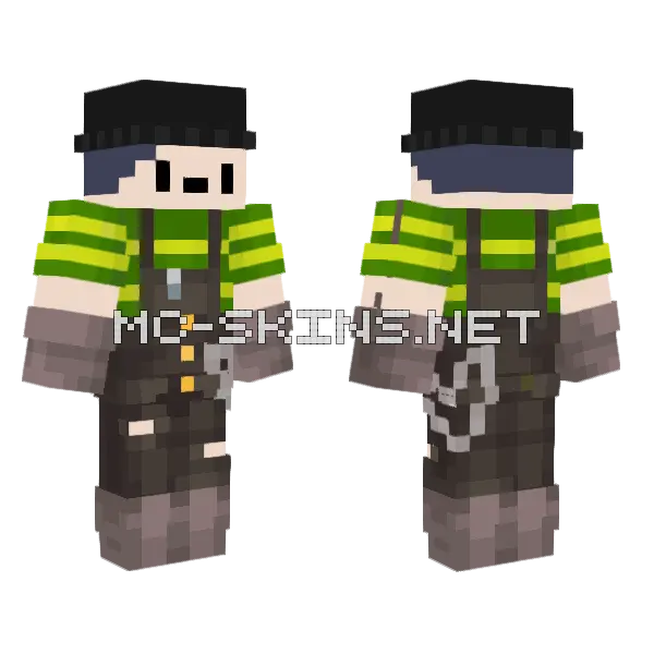 Pe Kao Minecraft skin, front and back