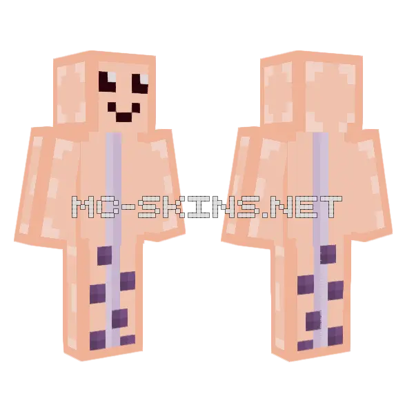 Peach Boba Minecraft skin, front and back