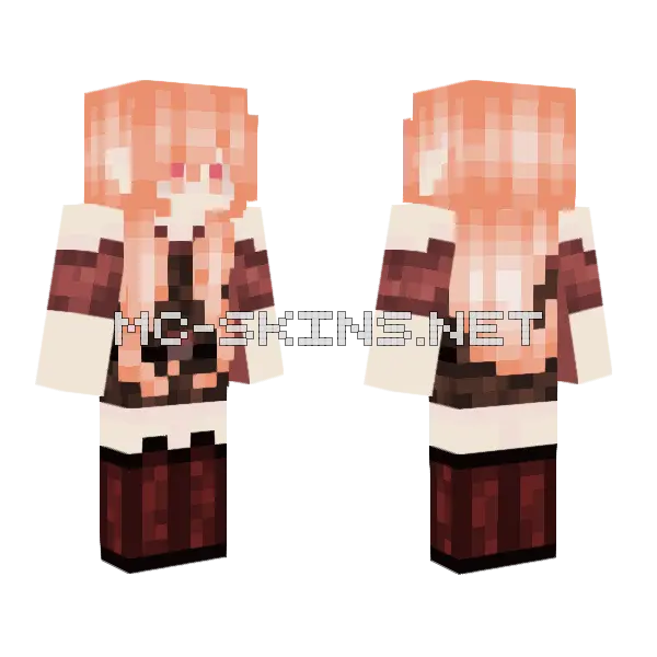 Peach Hair Girl, front and back