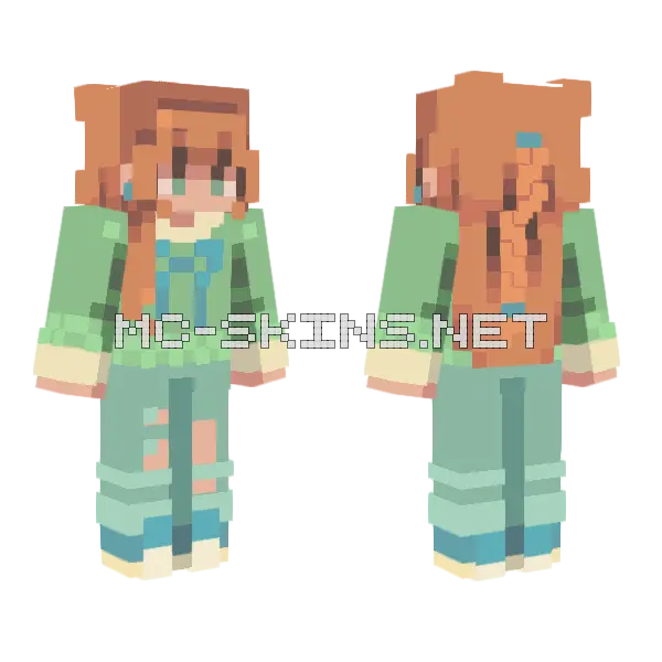 Peachums RCE Minecraft skin, front and back