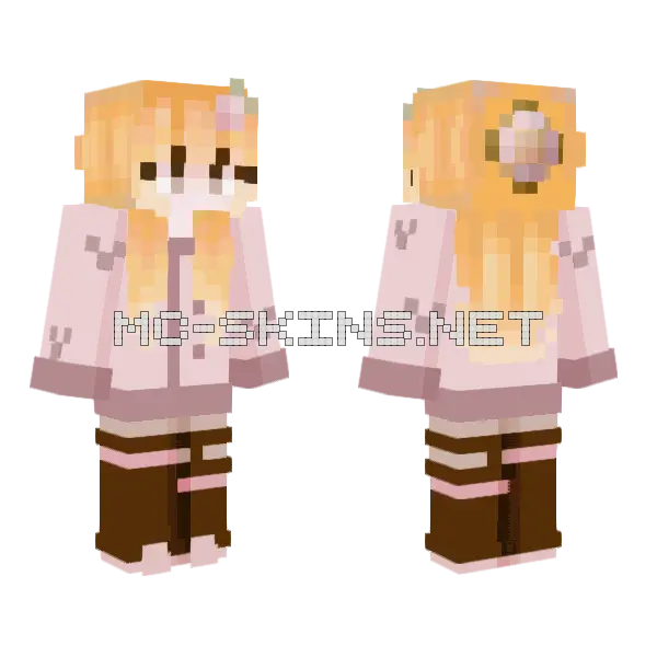 Peachy Flower Girl, front and back