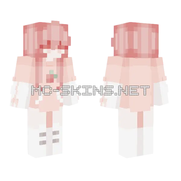 Peachy Girl Minecraft skin, front and back
