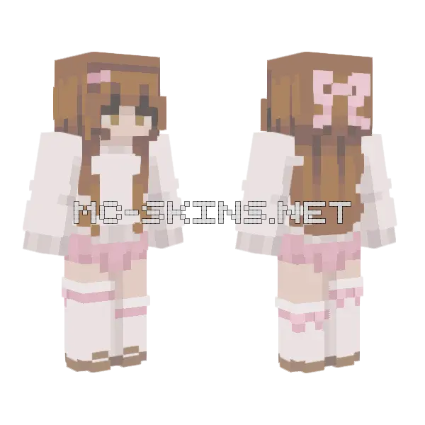 Peachy Girl Minecraft skin, front and back