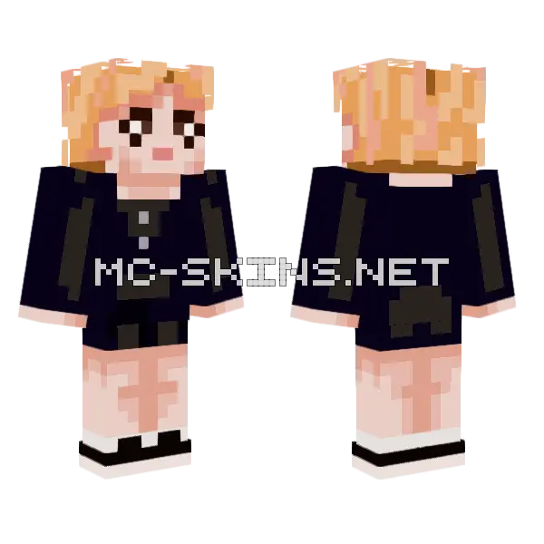 Peachy Hair Girl, front and back