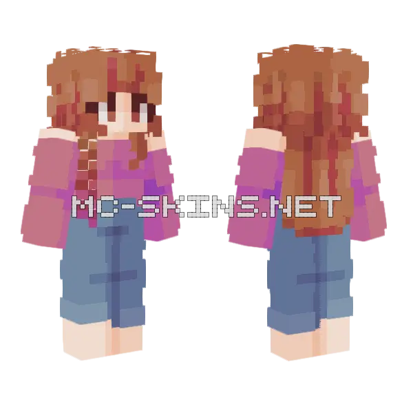 Peanut Butter Jelly Girl Minecraft skin, front and back