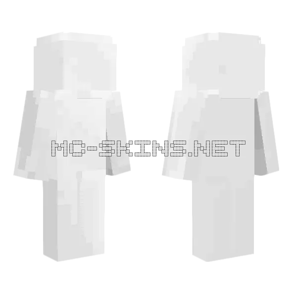 Pearly White Skin Minecraft skin, front and back