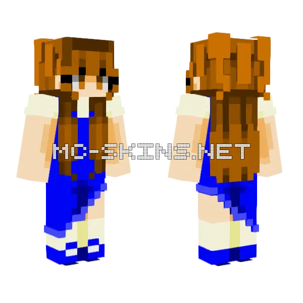 Peasant To Princess RCE Minecraft skin, front and back