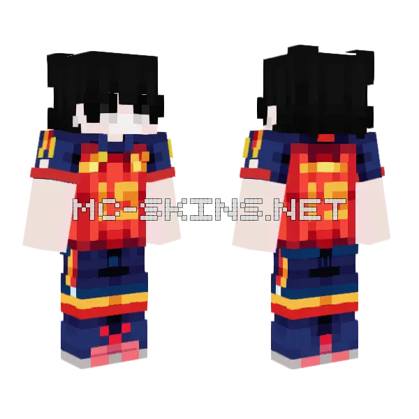 Pedri Esp I Minecraft skin, front and back