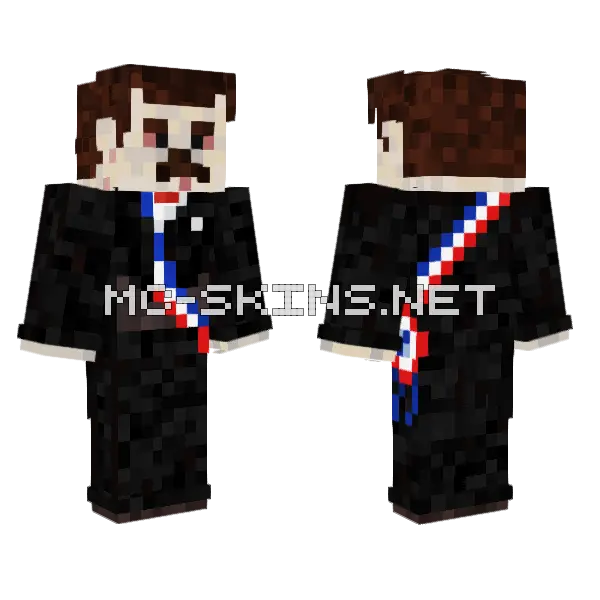 Pedro Aguirre Cerda Tuberculosis Minecraft skin, front and back