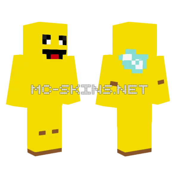 Peely Skin Minecraft skin, front and back