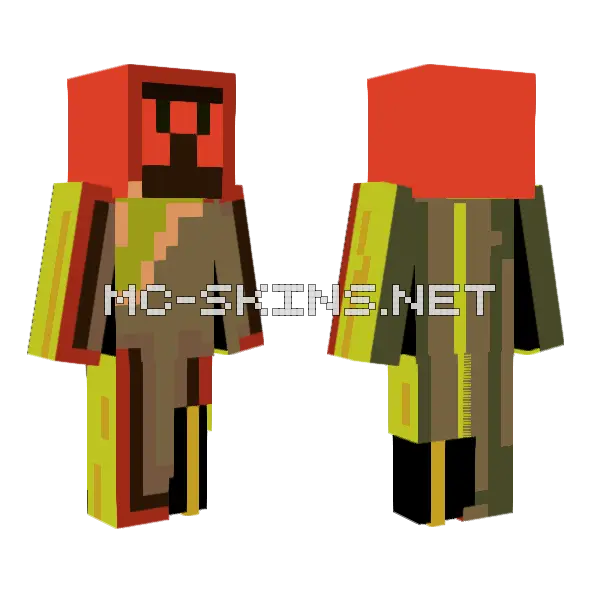 Peg Leg Minecraft skin, front and back