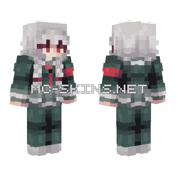 Peko Pekoyama Minecraft skin, front and back