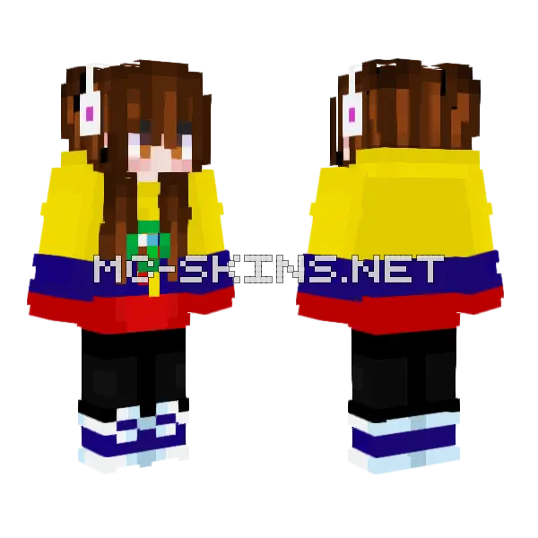 Pelada Ecuador XD Minecraft skin, front and back