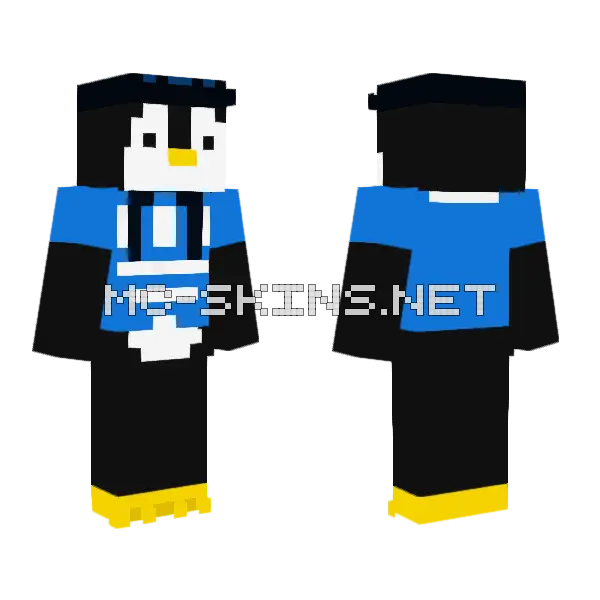 Penguin Hanser Minecraft skin, front and back