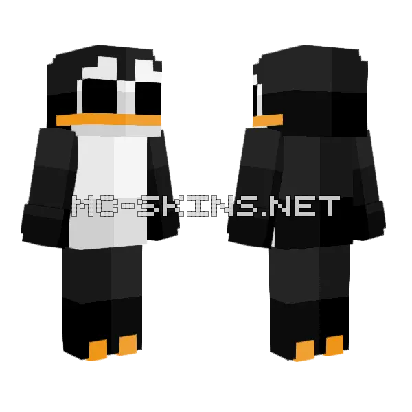 Penguin Repo Minecraft skin, front and back