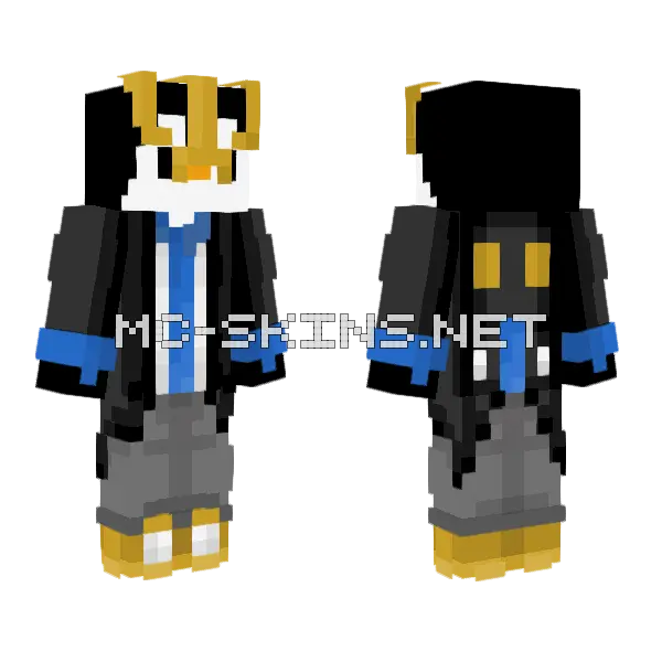 Penguin Suit Minecraft skin, front and back