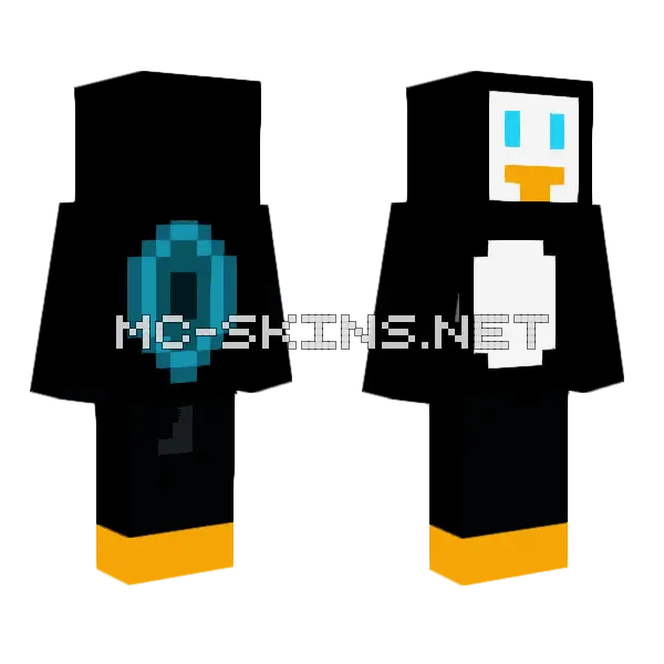 Penguin With Cool Stuff Minecraft skin, front and back