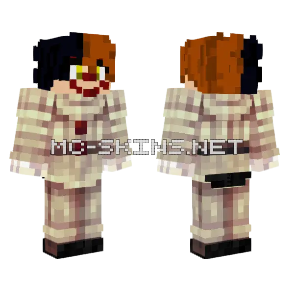 Pennywise Clown Skin Minecraft skin, front and back