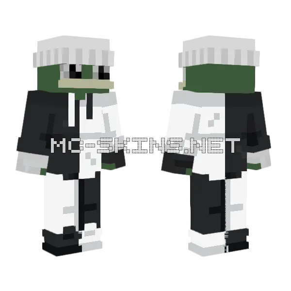 Pepe But Really Cool Minecraft skin, front and back