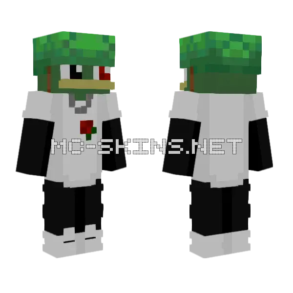 Pepe Is Cool Fixed Shade Minecraft skin, front and back