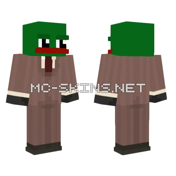 Pepe The Pog 2 0 Minecraft skin, front and back
