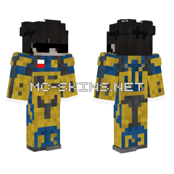 Pepik 10 Minecraft skin, front and back