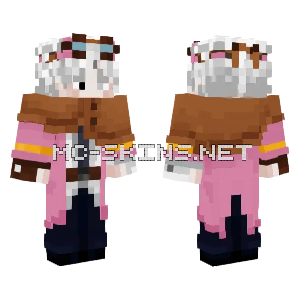 Pepita Rosa Minecraft skin, front and back