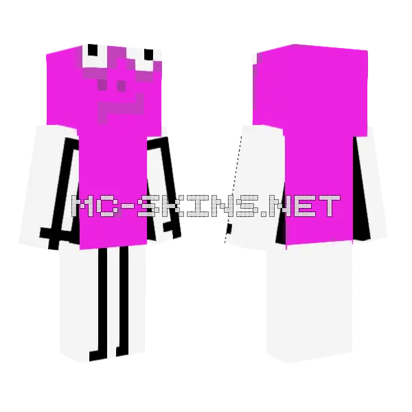 Peppa Pig Minecraft skin, front and back