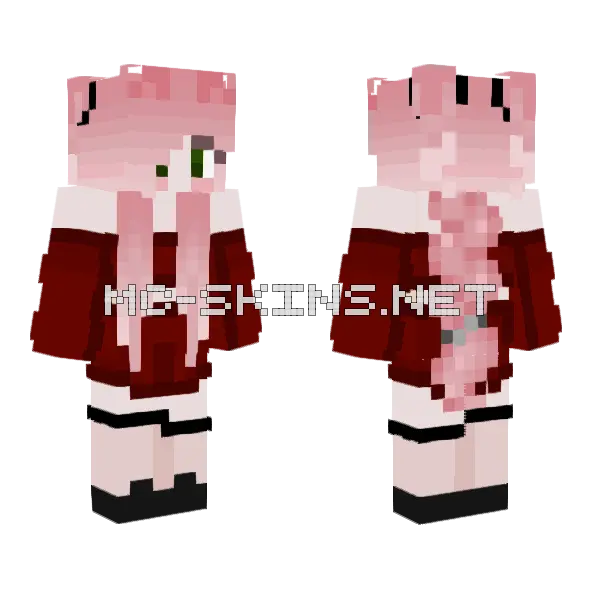 Peppa Pig Human Minecraft skin, front and back