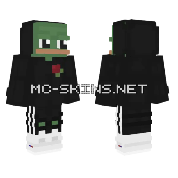 Peppe With Rose Shirt Minecraft skin, front and back