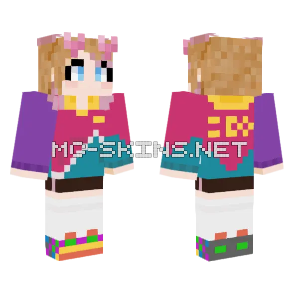 Pepper OC Minecraft skin, front and back