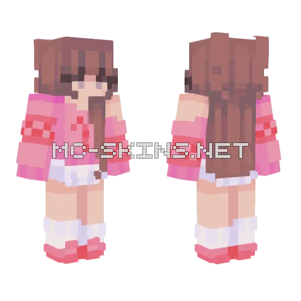 Peppermint Bark t r3 Minecraft skin, front and back