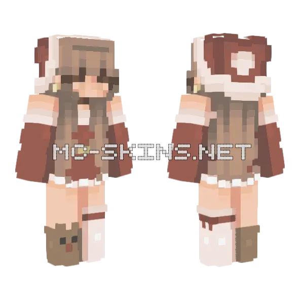 Peppermint Girl Minecraft skin, front and back