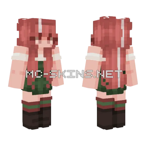 Peppermint Twist RCE Minecraft skin, front and back