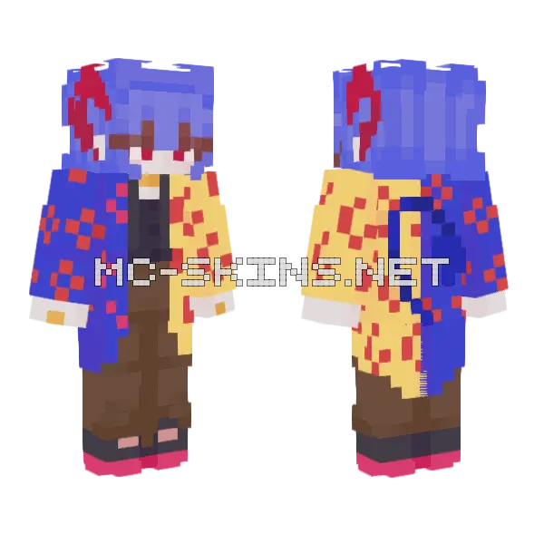 Pepsi Acid Demon Minecraft skin, front and back