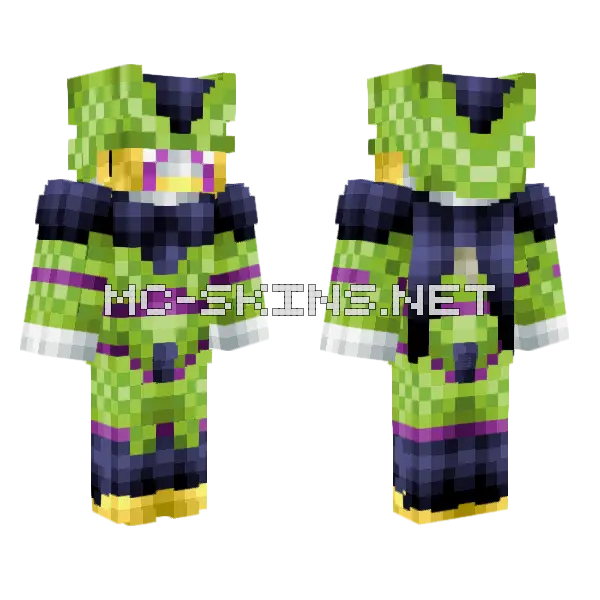 Perfect Cell Minecraft skin, front and back