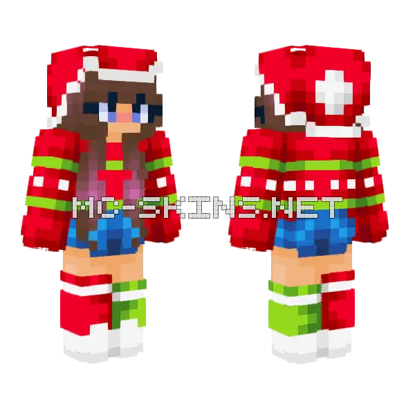 Perfect Christmas Snowcember Day 12 Minecraft skin, front and back