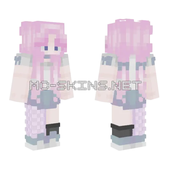 Perfect Girl Minecraft skin, front and back
