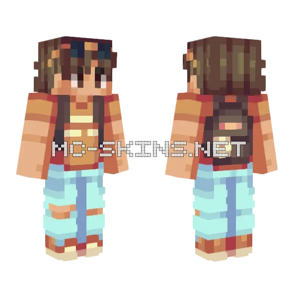 Perfect Summer Day Out Minecraft skin, front and back