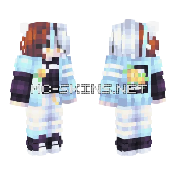 Perfect Time Minecraft skin, front and back