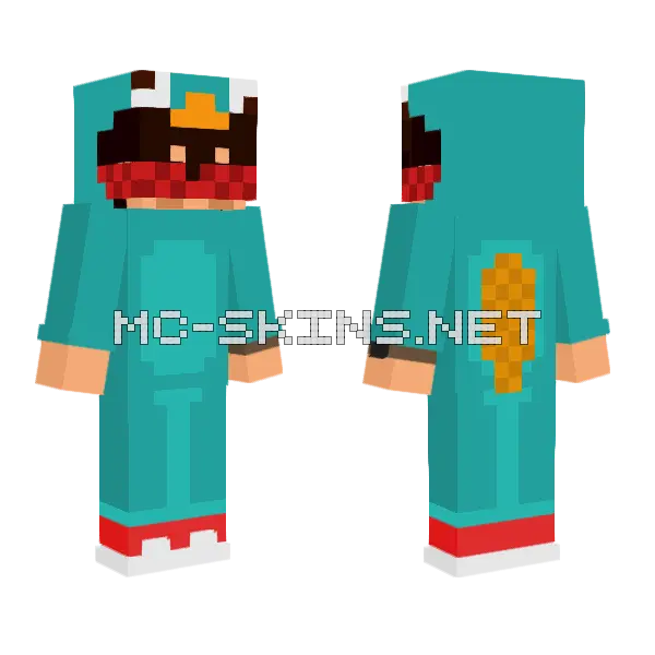 Perry The Platypus Minecraft skin, front and back