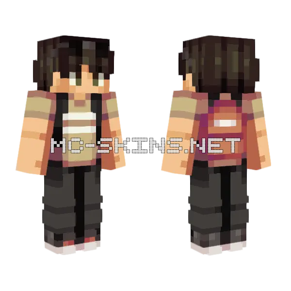 Persona IRL Outfit Minecraft skin, front and back